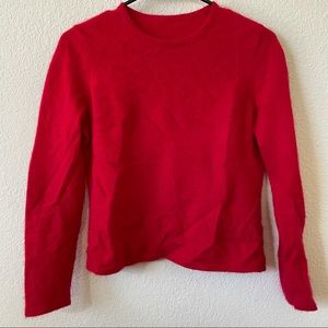 Bright Red Crewneck Cashmere Sweater
